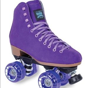 Sure Grip Boardwalk purple suede size 8/8.5 women.